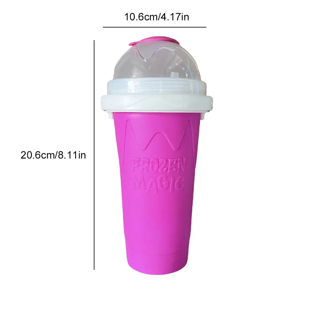 ML Quick-Frozen Slushy Maker Cup with Lid Slushy Cup for Homemade Smoothies Juice Ice Cream Summer Squeeze Cup Kitchen Tool